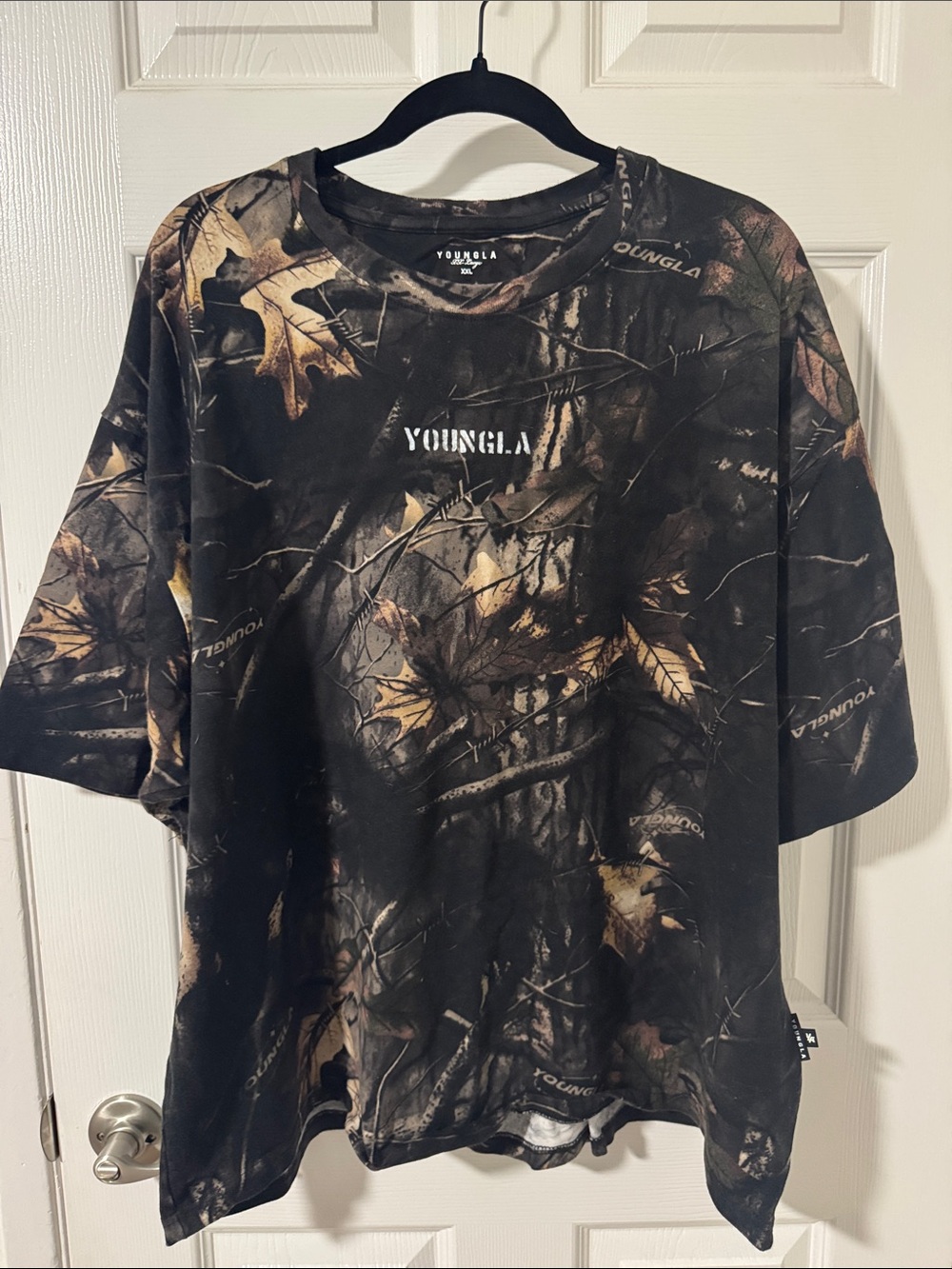 YoungLA Men's Camo Short Sleeve Tee - Black, Brown